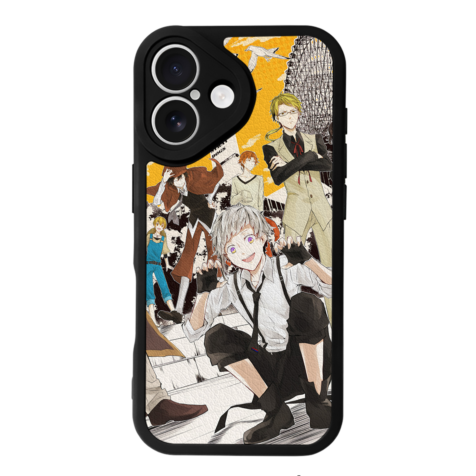 （画像用） 文豪ストレイドッグス Bungo Stray Dogs 【iPhone 16シリーズ対応】シリコンスマホケース（レザー調） 材質：シリコン